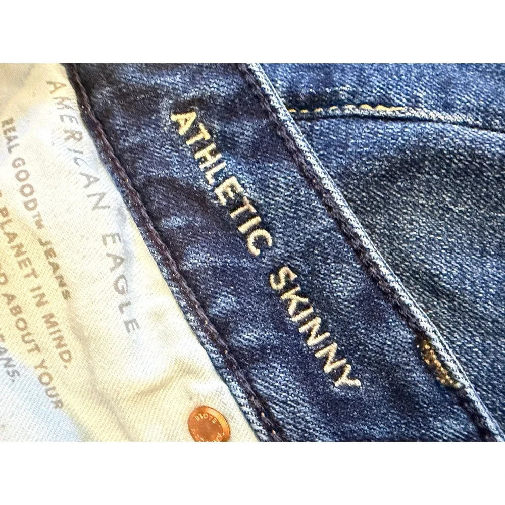 American Eagle Athletic Skinny Jeans 30x34 Mens‎ Airflex Temp Tech 30 x 34 Jean